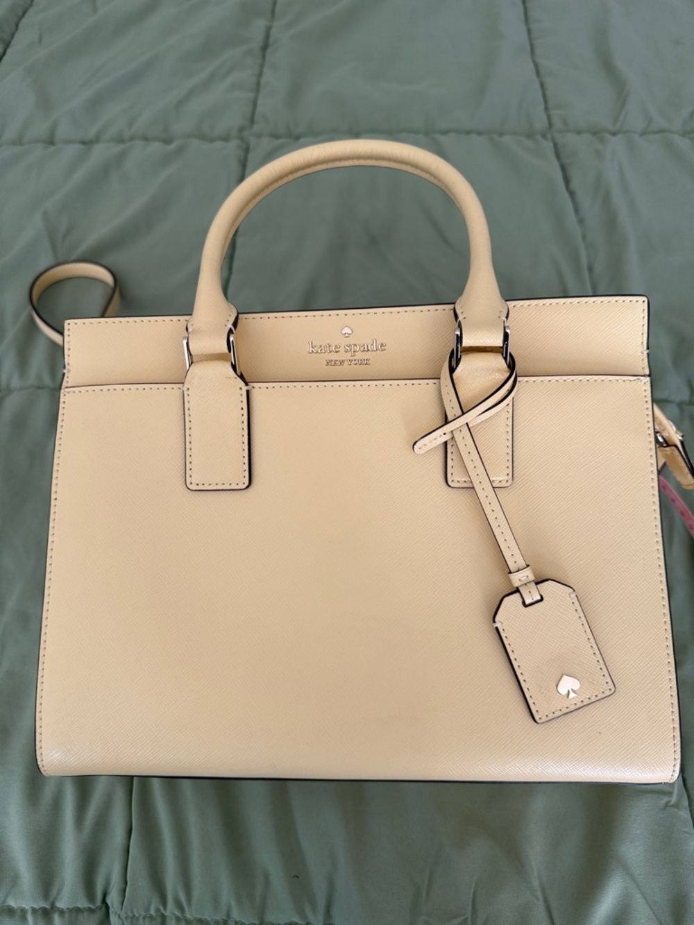 kate spade butter yellow (looks lighter in photos) Structured Leather Satchel.